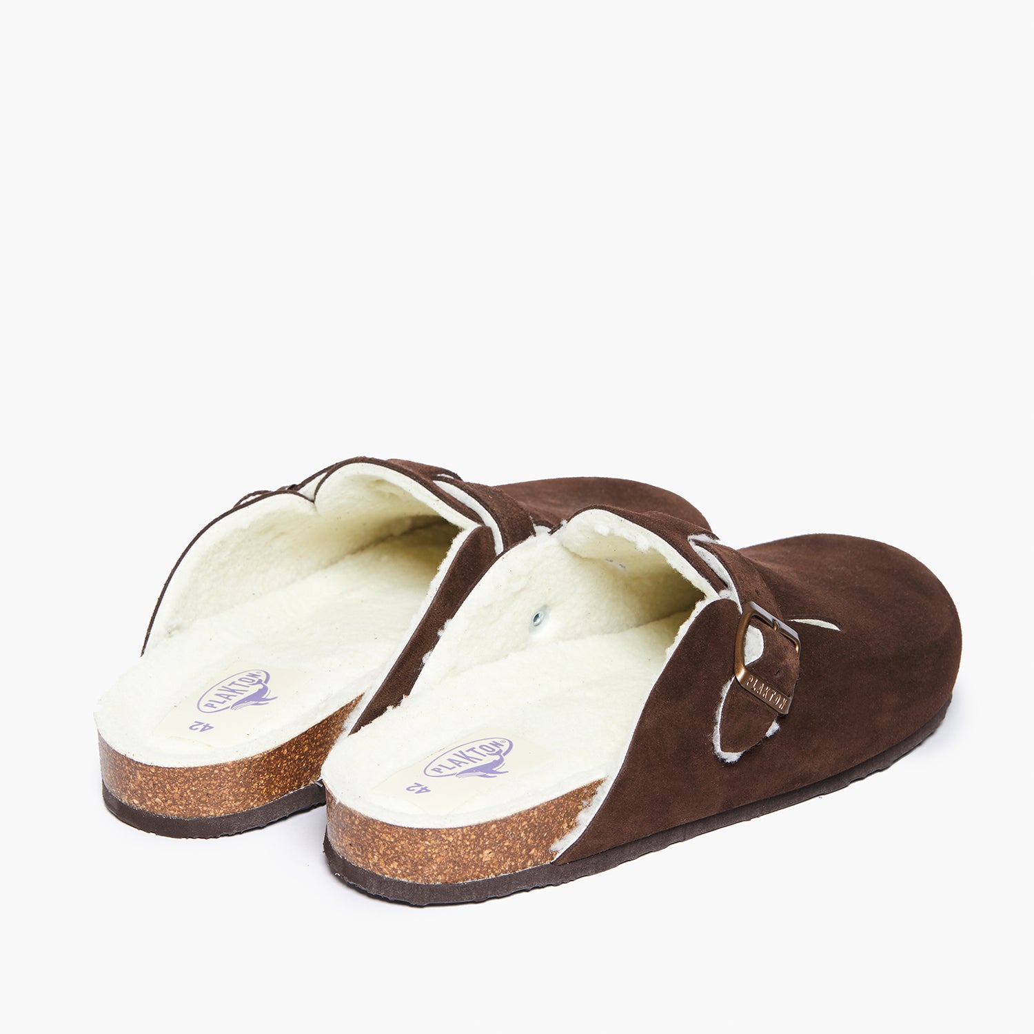 Plakton Clog – Blogg Dark Brown Lined Suede
