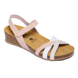 Plakton Platform Wedge Sandal – Lane Taupe Nude White Combo