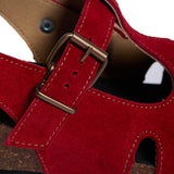 Plakton Closed-Toe Sandal – Amanda Red Suede
