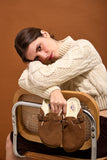 Plakton Clog – Blogg Dark Brown Lined Suede