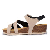 Plakton Platform Wedge Sandal – Ash Black Beige
