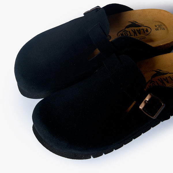 Plakton Clog – Bogey Black Suede – Plakton Footwear
