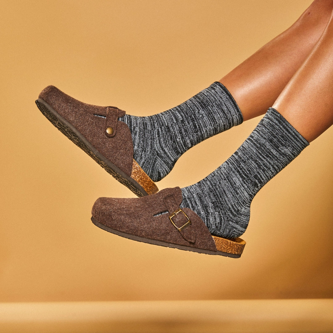 Plakton Clog – Blogg Brown Wool Felt