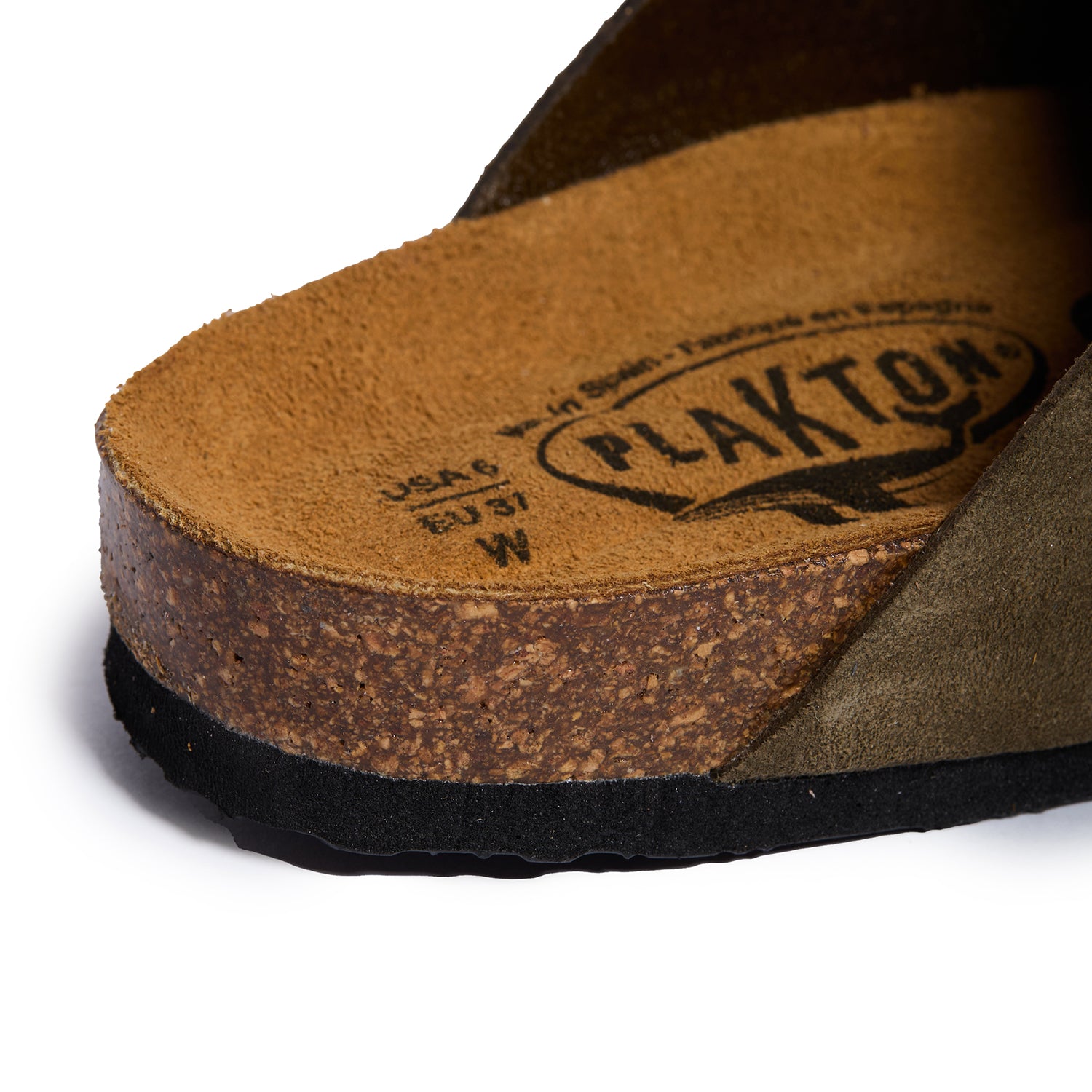 Plakton Clog – Brooke Dark Green Suede