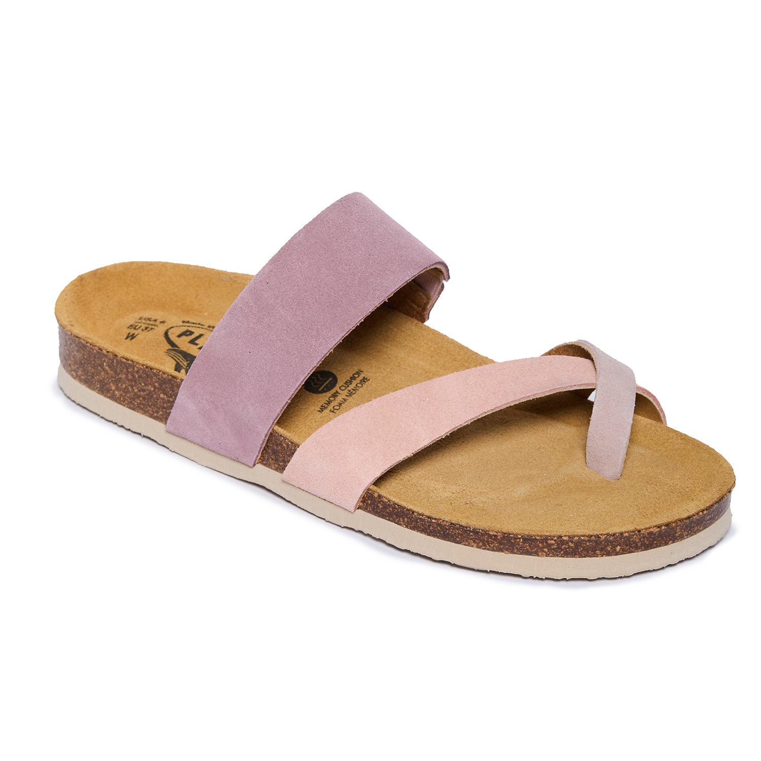Plakton Flat Sandal – Bloom Salmon Pink Violet