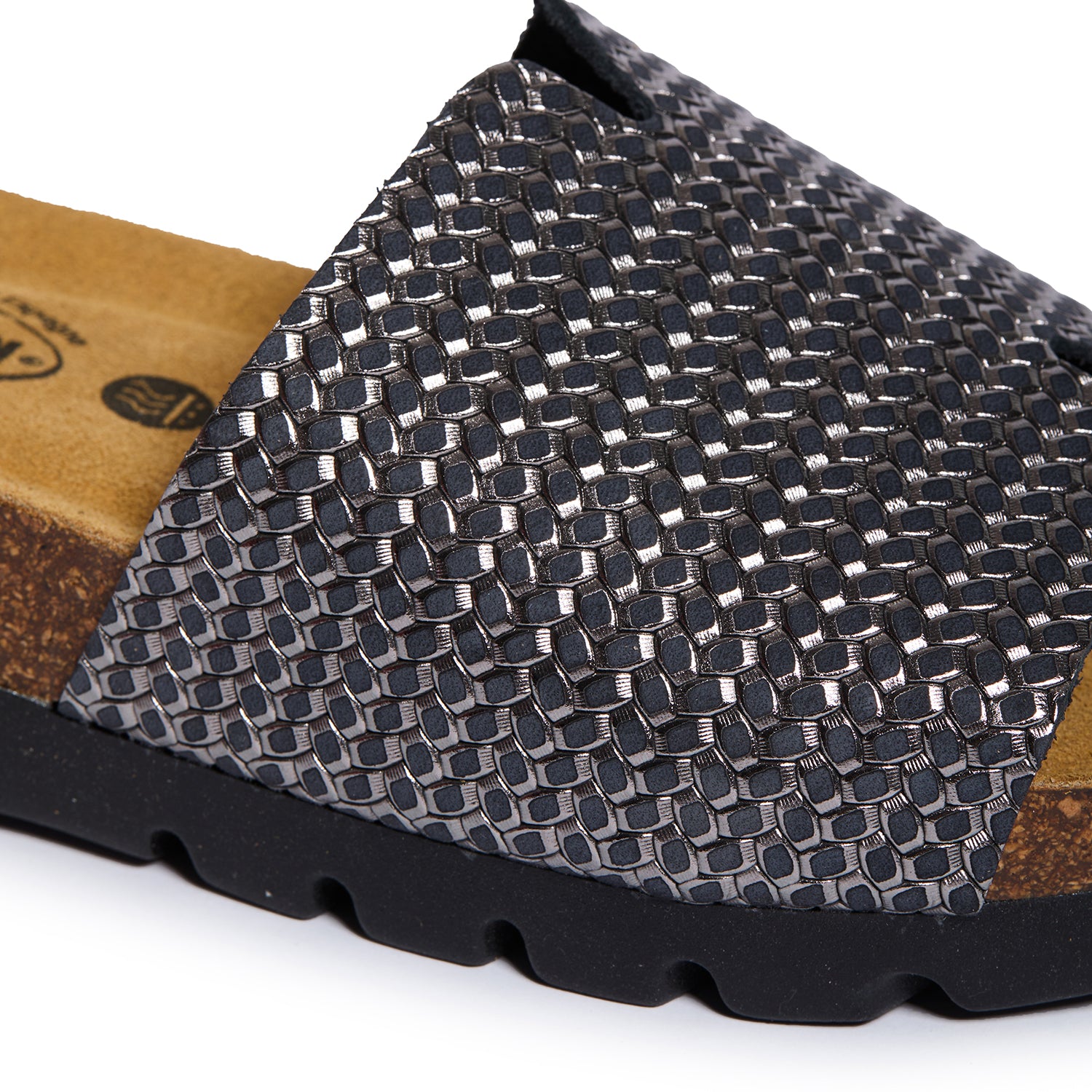 Plakton Flat Sandal – Celeste Metallic Nickel