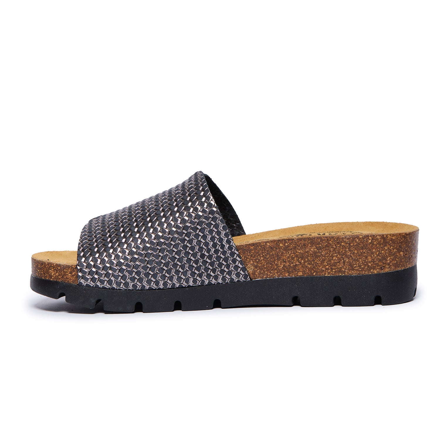 Plakton Flat Sandal – Celeste Metallic Nickel