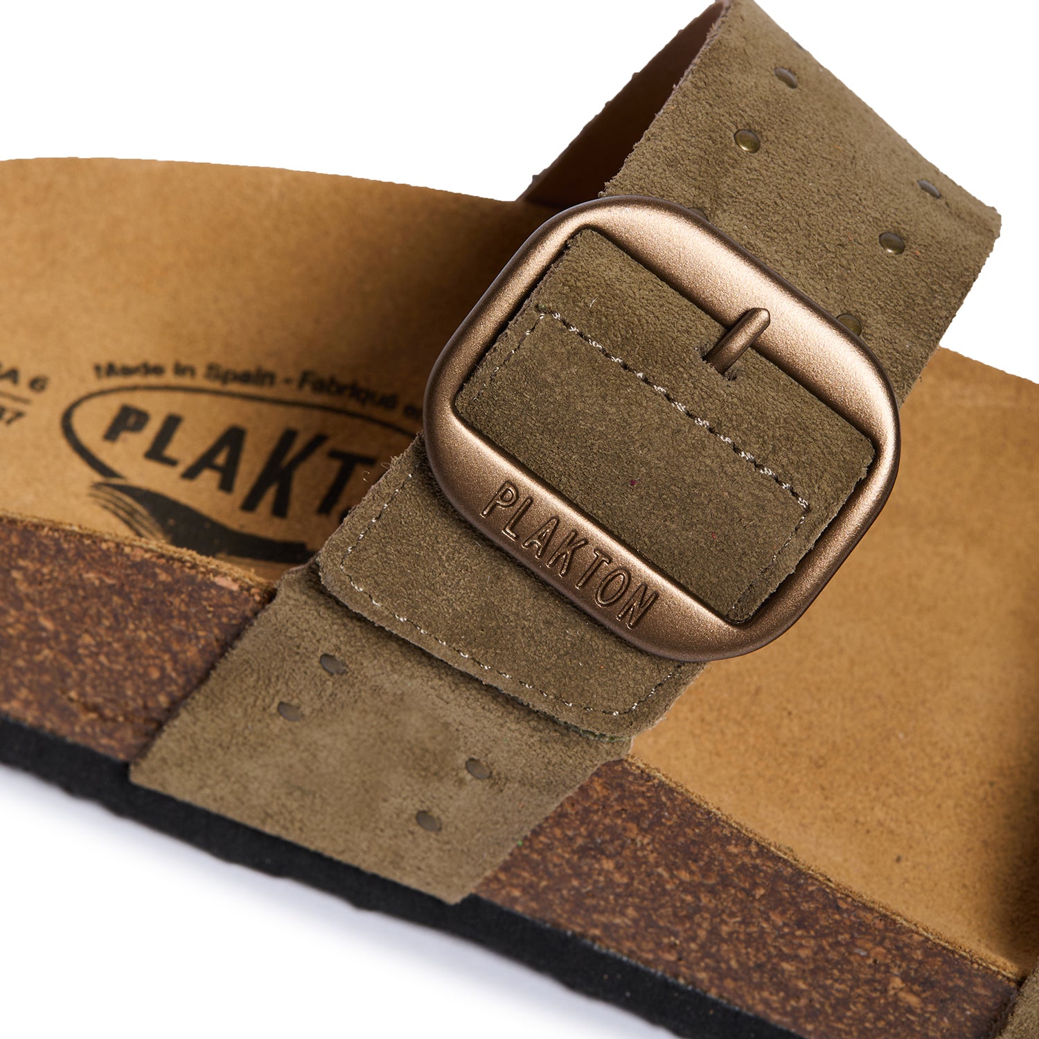 Plakton Two-Straps Sandal – CP Claire Soft Green Suede