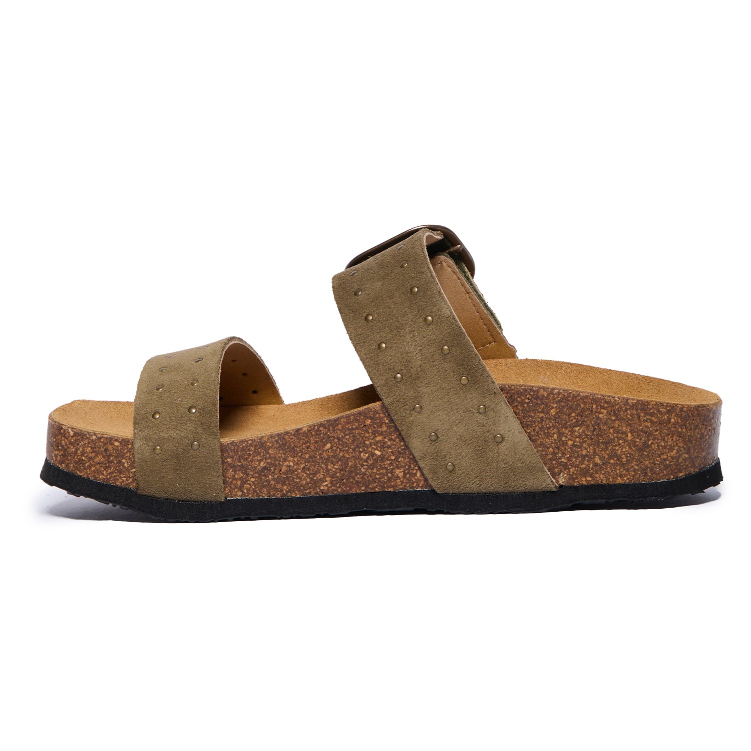 Plakton Two-Straps Sandal – CP Claire Soft Green Suede
