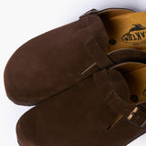 Blogg Clog in Dark Brown Suede