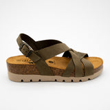 Sandales compensées Compass kaki