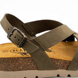 Sandales compensées Compass kaki