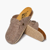 Blogg Clog in Beige Wool Felt