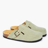 Blogg Clog in Mint Suede