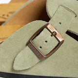Blogg Clog in Mint Suede