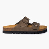 Barna Two-Strap Sandal in Khaki