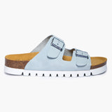 Beta Two-Strap Sandal in Soft Blue