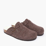 Plakton Clog – Blogg Brown Wool Felt