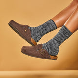 Plakton Clog – Blogg Brown Wool Felt