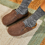 Plakton Clog – Blogg Brown Wool Felt