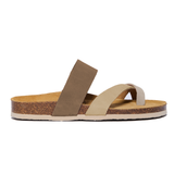 Plakton Flat Sandal – Bloom Tan Tabaco Light Green