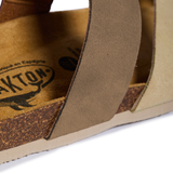 Plakton Flat Sandal – Bloom Tan Tabaco Light Green