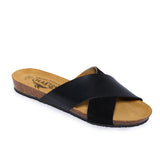 Faro Sandale Plate en Daim Noir