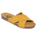 Plakton Flat Sandal – Faro Yellow Suede