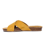 Plakton Flat Sandal – Faro Yellow Suede