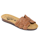 Sandales plates Fiji marron clair