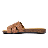 Sandales plates Fiji marron clair