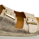 Plakton Two-Straps Sandal – Bloc Beta Gold Beige