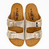Plakton Two-Straps Sandal – Bloc Beta Gold Beige