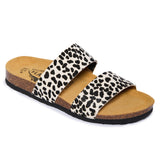 Plakton Two-Straps Sandal – Brynn Leopard Pony Print