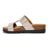 Plakton Two-Straps Sandal – Clarissa Gold Crinkle