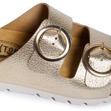 Plakton Two-Straps Sandal – Cora Metallic Gold