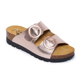 Plakton Two-Straps Sandal – Cora Metallic Rose