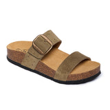 Plakton Two-Straps Sandal – CP Claire Soft Green Suede